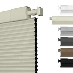 HOTSOON No Drill Blackout Cellular Shades,Beige,35" W X 64" H
