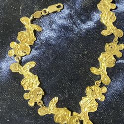 Disney Vintage Sterling Silver Mickey Bracelet