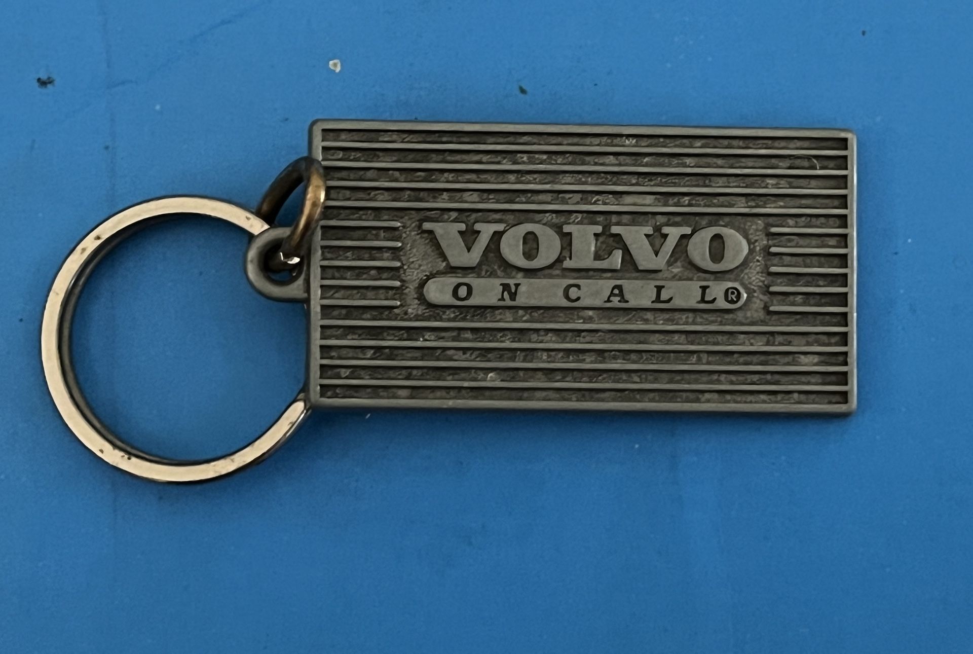 Rare Vintage Volvo On Call Drop In Mailbox Metal Keychain 2X1 inch