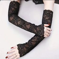 Midnight Rendezvous Lace Arm Sleeves  