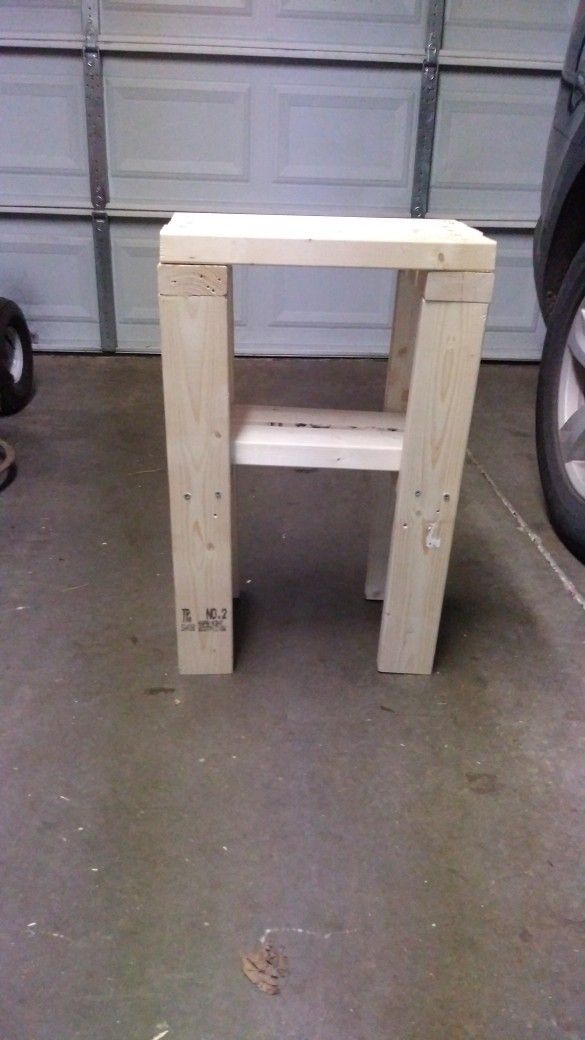 Side End Stand Solid Wood