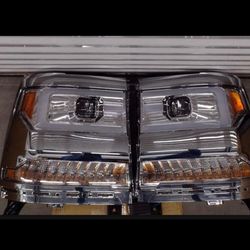 16-18 Chevy Silverado 1500 LED Headlights Faros Calaveras Micas Luces Lamps