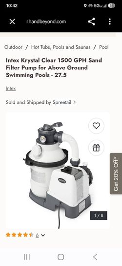 Intex Krystal Clear Sand Filter Pump and OptiFlow Premium Pool Filter Sand