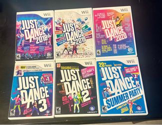 Nintendo Wii Just Dance Game Bundle - 6 Games
