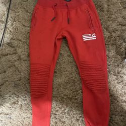 Boys Red Joggers 