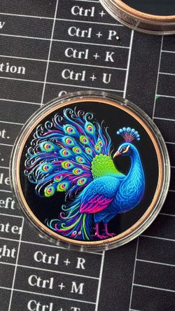 Copper Round 5 Oz Colorized Mystic Night Peacock