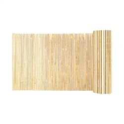 732#Natural Bamboo Slat Screening, Eco-Friendly Privacy Bamboo Slat Fence, 3 ft H x 19.6 ft L Decorative Bamboo Screen Panel, for Garden, Backyard, Ba
