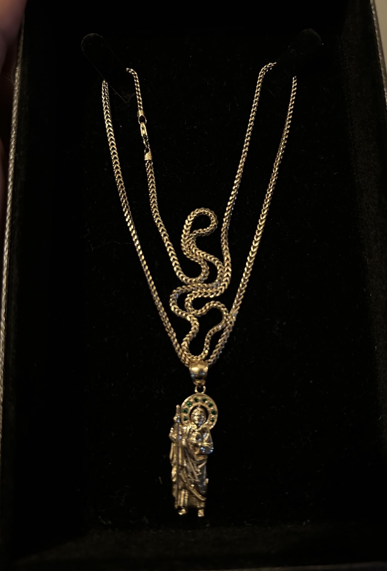 10k Gold Franco Chain + San Judas