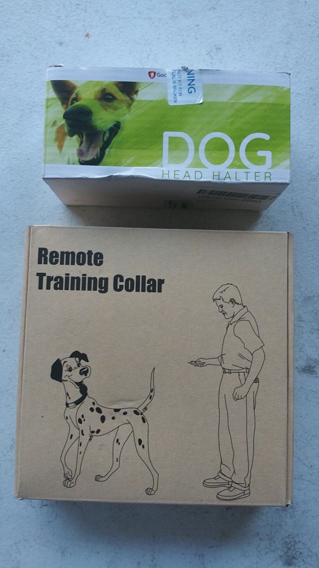 Remote training collar and dog head halter