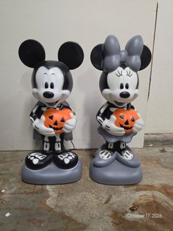 Light up skeleton Minnie and Mickey