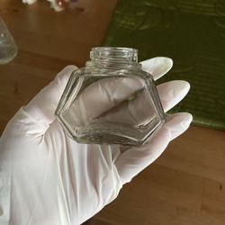 Antique Waterman Clear Glass Ink Bottle