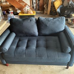Blue loveseat