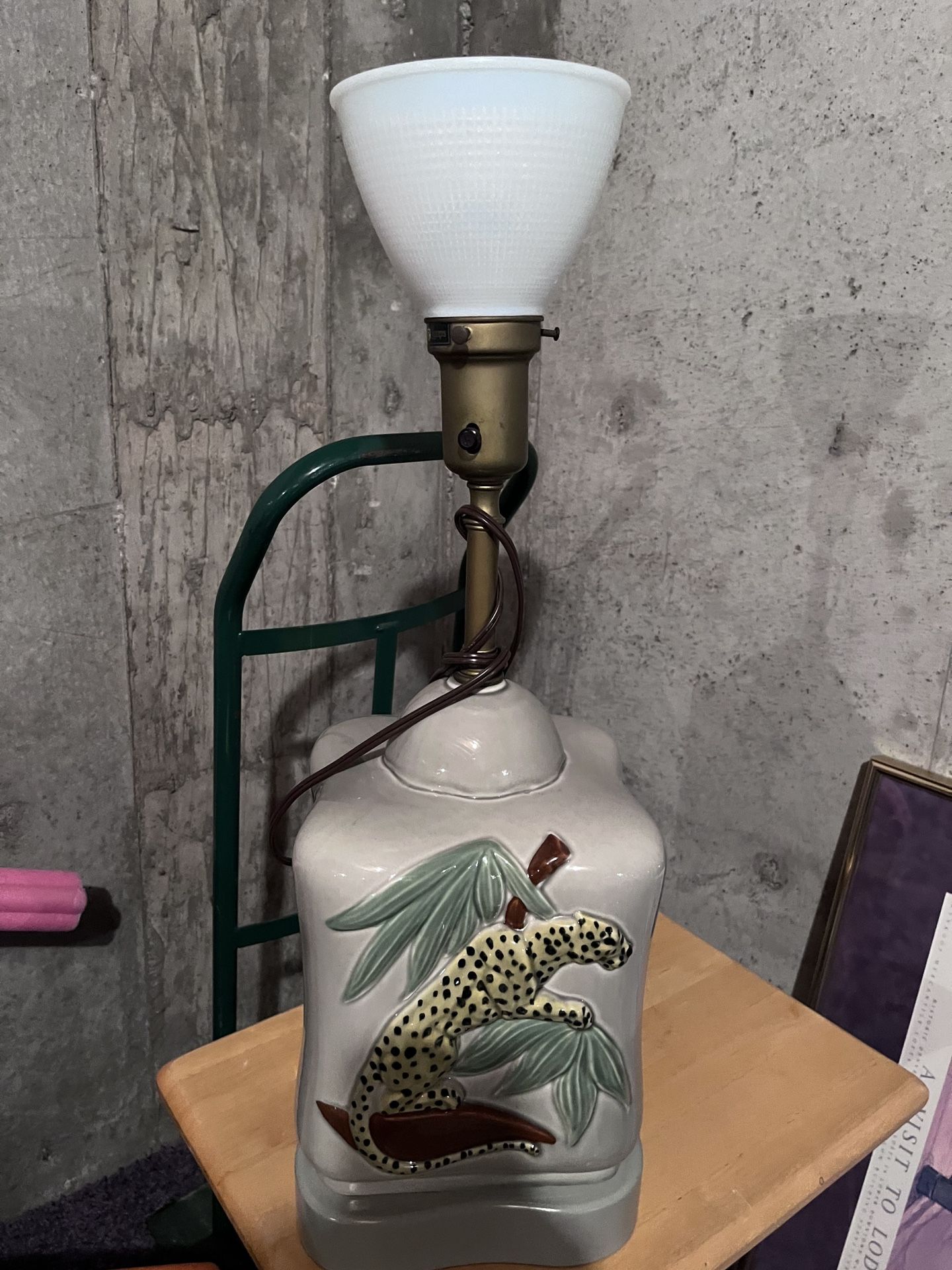 Vintage Rembrandt Masterpiece Leopard Lamp