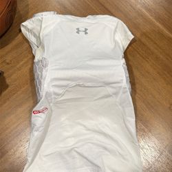 Underarmour Youth Compression Shirt With Shoulder And Rib Guard 