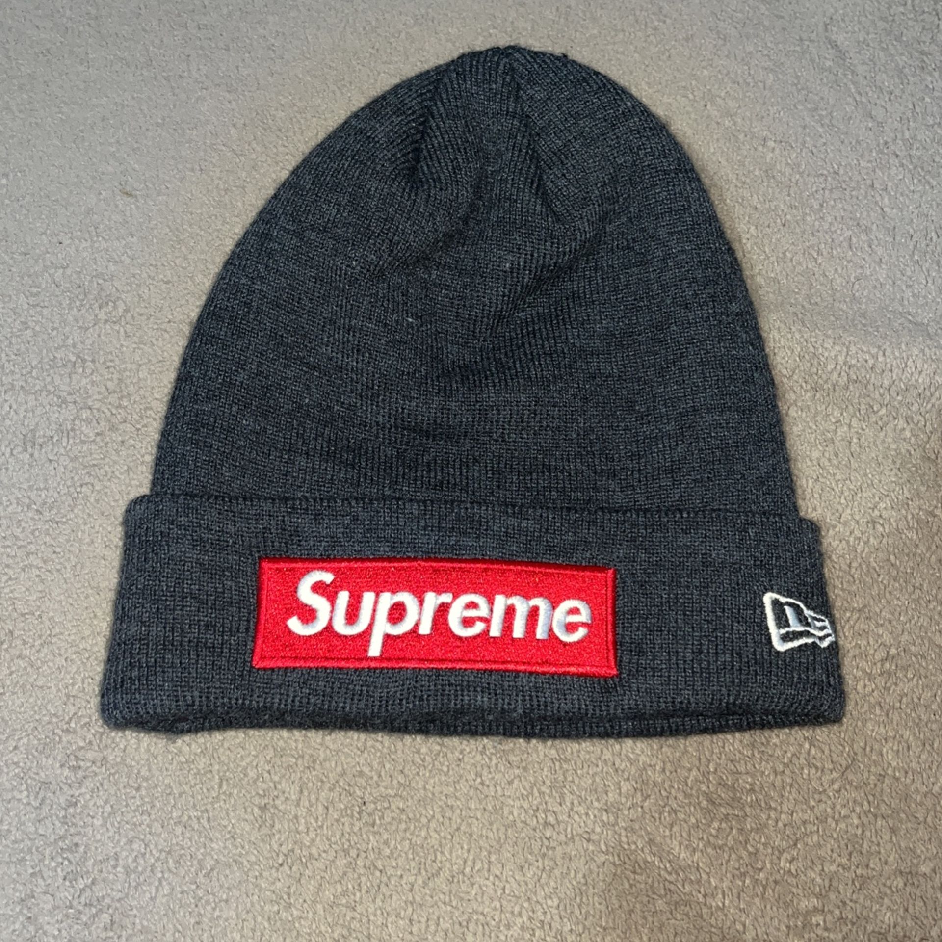 supreme x new era beanie