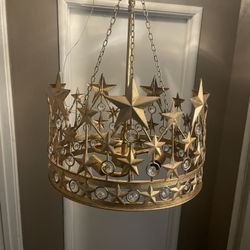 Pottery Barn Kids Golden Crown light fixture