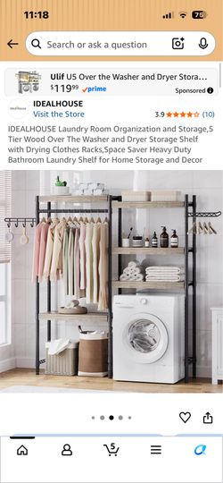 Laundry room shelves