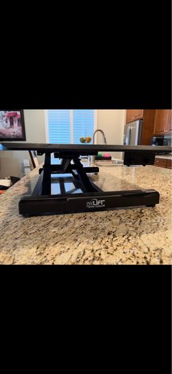Seville Classics airLIFT Standing Desk Converter / Riser - Black