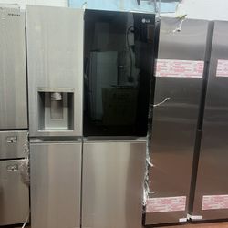 NEW LG InstaView Craft Ice 27.1-cu ft Smart Side-by-Side Refrigerator/ nevera doble pueta nueva 