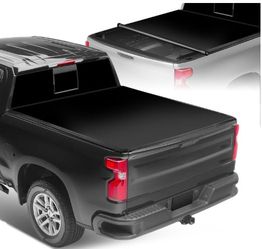LA Zona Auto Parts 2004 to 18 Chevy Silverado Sierra 5.8 short bed Roll Up Tonneau Bed Cover Cubierto Tapa Enrolla Soft 