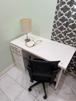 FREE Desk, Office Chair & Table Lamp