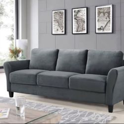 Wayfair Sofa/Couch , Color Dark Grey Microfiber Fabric 
