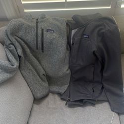 (2) Patagonia Sweaters - 1/4 Zip and Full Zip 