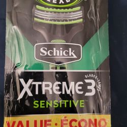 Schick Xtreme 3-Blade Disposable Razors for Men Sensitive Skin (8 Count) Disposable Razors For $10
