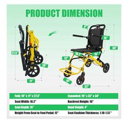 Ultra Weight Foldable Wheelchair 