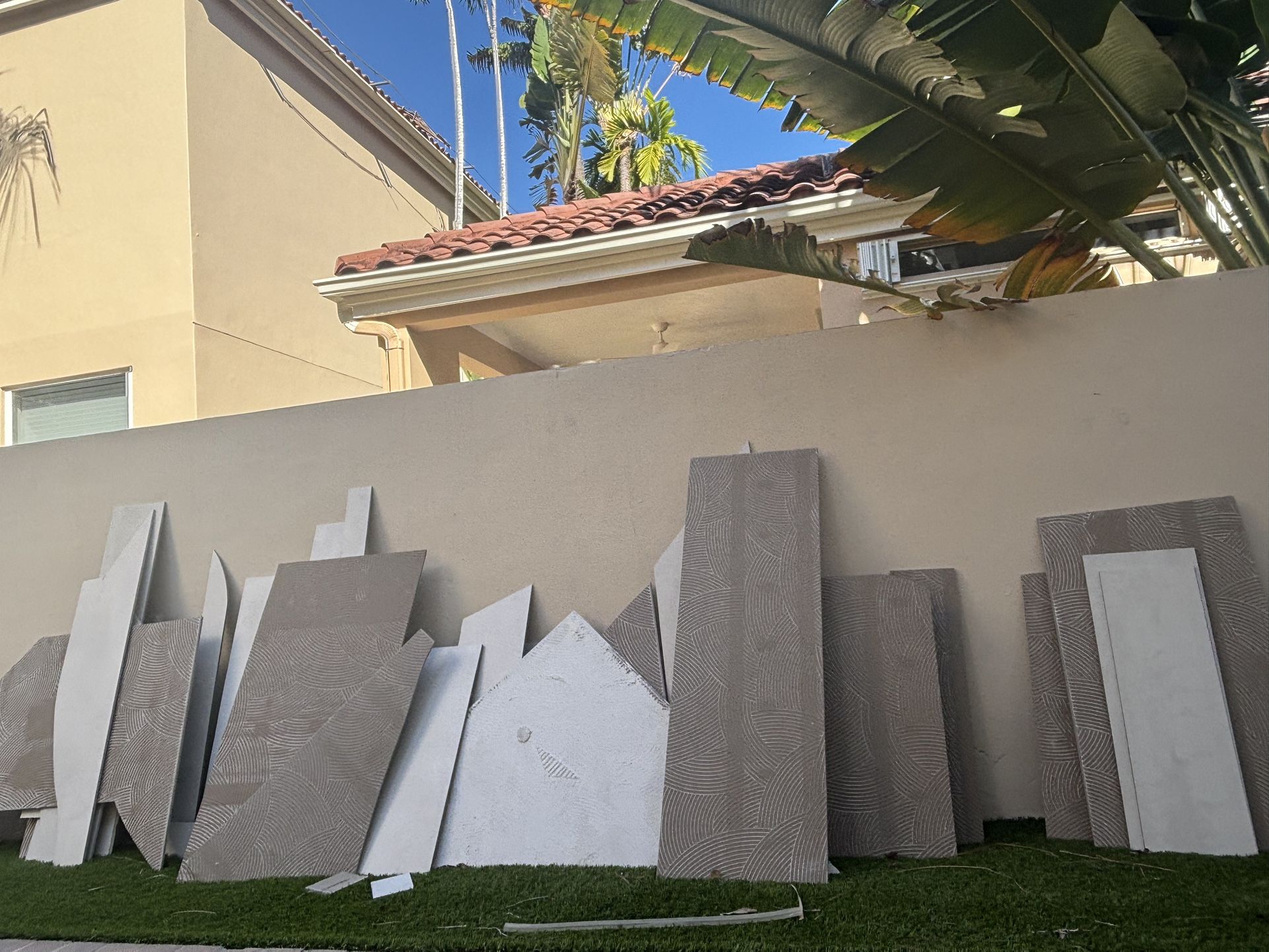 Construction Tiles And Garbage Pick Up