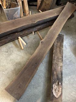 Epic black walnut fireplace mantle