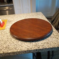 20" solid wood lazy Susan