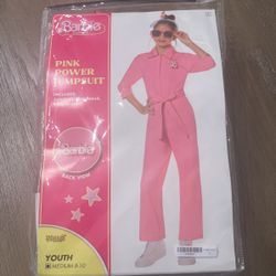  Costume Barbie the movie, pink youth jumpsuit