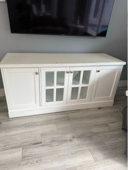 Solid White TV Stand - City Furniture Newport