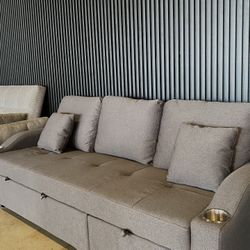 Minimalist Smart Sleeper Sofa – Clean Modern Design    FREE LOCAL Delivery 🚚 
