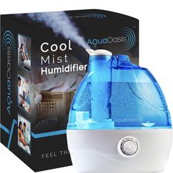 Brand New AquaOasisTM Cool Mist Humidifier (2.2L Water Tank) Quiet Ultrasonic Humidifiers for Bedroom & Large room - Adjustable -360 Rotation Nozzle, 