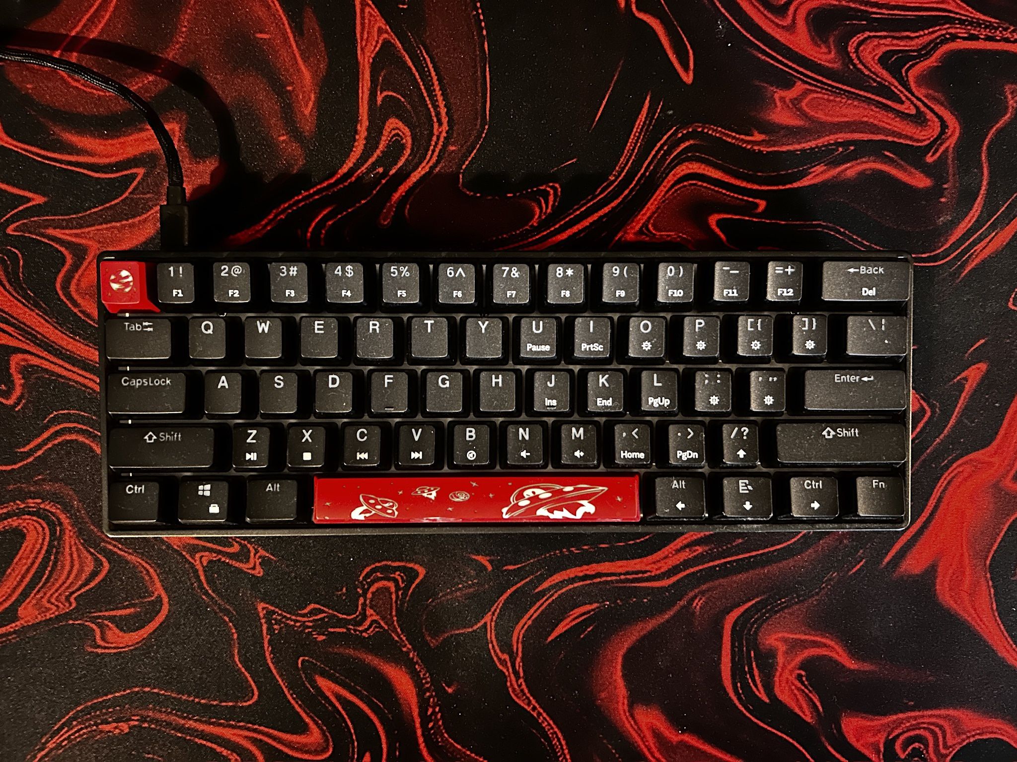 Yellow switch gaming keyboard