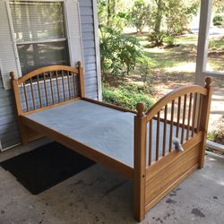 Solid Wood Twin Bed Complete With Bunky Boards. Wiuld Make A Great First Bed For A Toddler Just Add Your Mattress