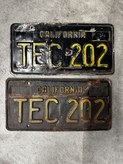 Original 1963 California License Plates – DMV Cleared ✅