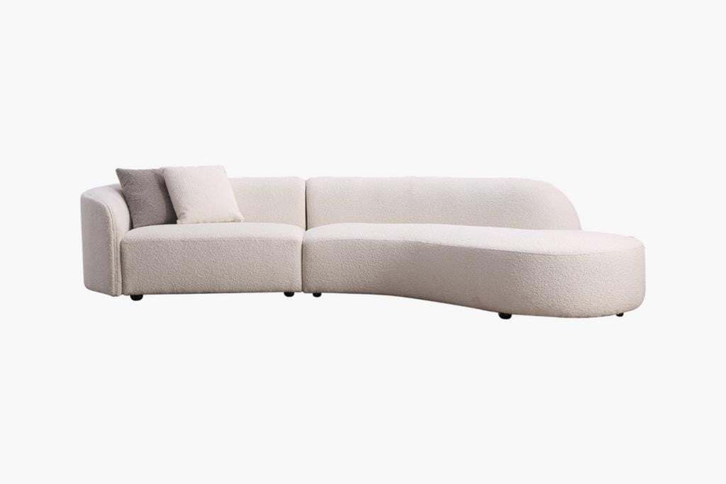Formia Boucle 2-Piece Curved Sofa by Acanva