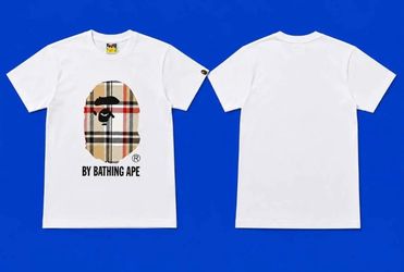 White Burberry C bape tee shirt