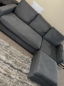 Convertible Sectional Sofa Couch, 3 Seat L Shaped Sofa with Removable Pillows