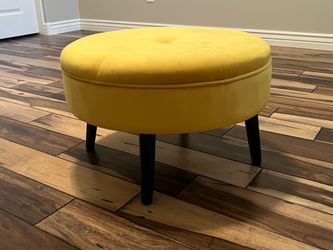 Midcentury Round Ottoman