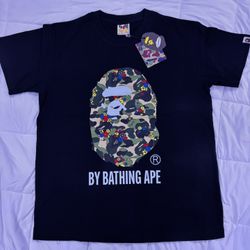 Black Multi Colored Bape Tee 