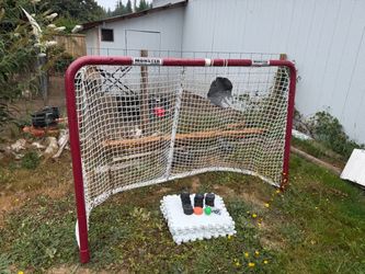 Hockey goal with accessories!