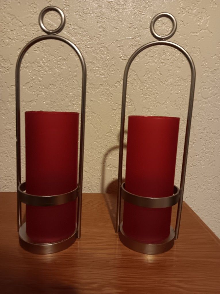 Pair of  Lantern Candle Holders 