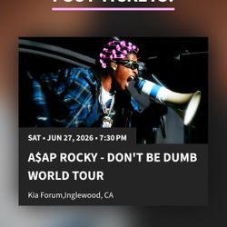 Asap Rocky VIP Ga Floor Tickets 