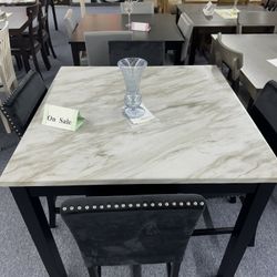 ON SALE New Marble Dining Table❣️ $39 Down, Finance Available, No Credit Needed