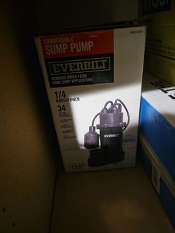 Submersible 1/4 horsepower sump pump