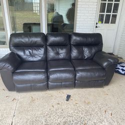Dark Brown Reclining Couch, Will Deliver